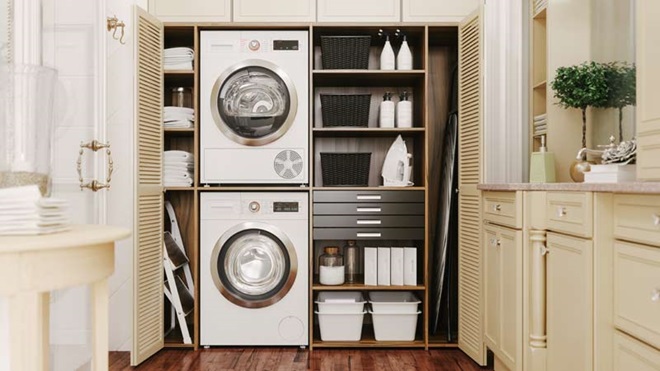 colocar secadora y lavadora en columna