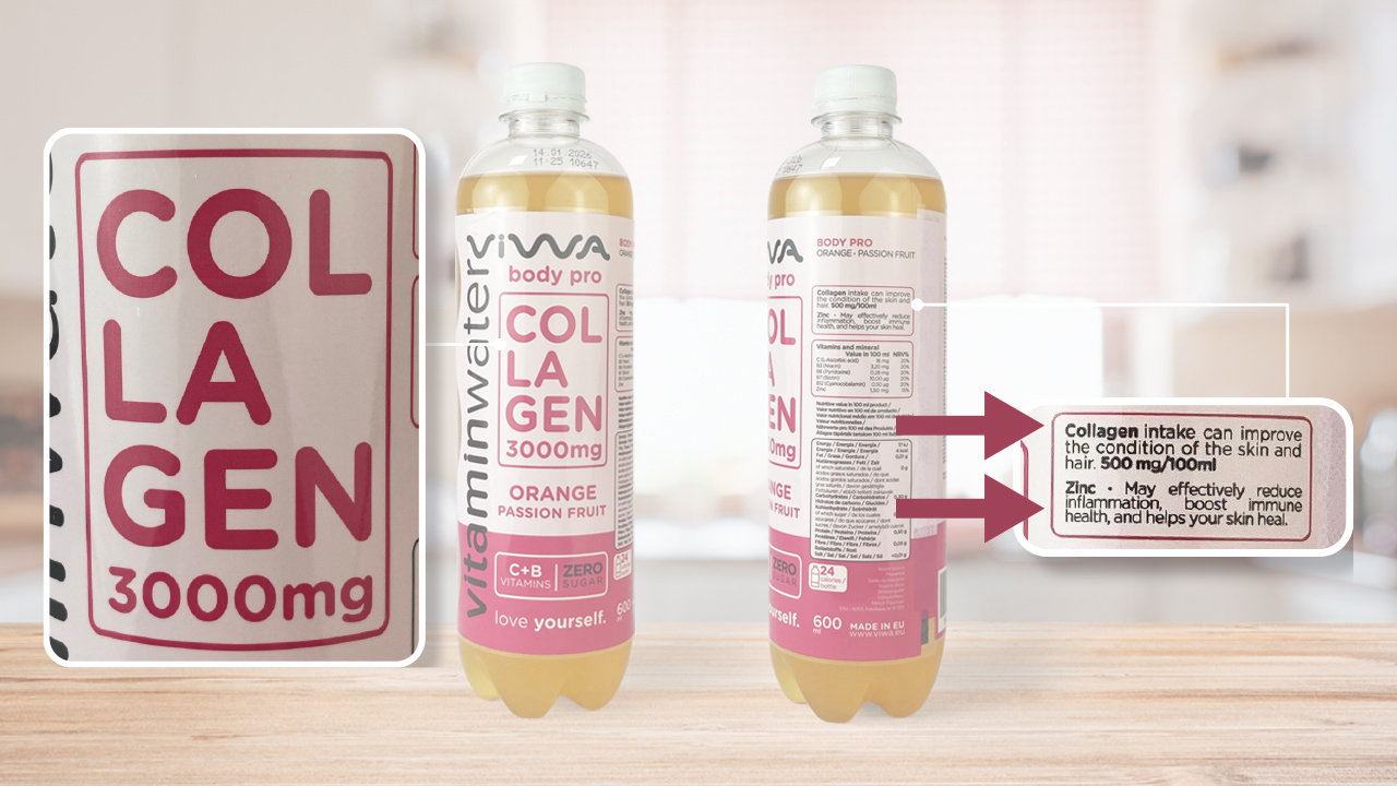 Agua con colágeno y zinc