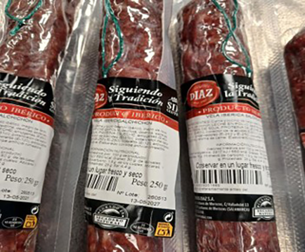 salmonella en salchichón marca Díaz