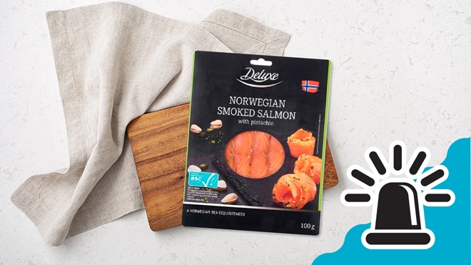 Alerta por listeria en salmón ahumado con pistachos Deluxe, de venta en Lidl