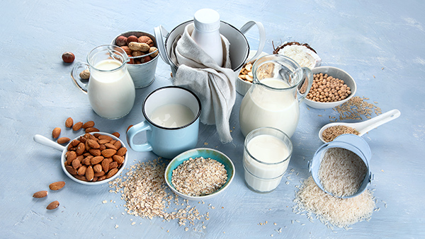 Bebidas vegetales con ingredientes variados