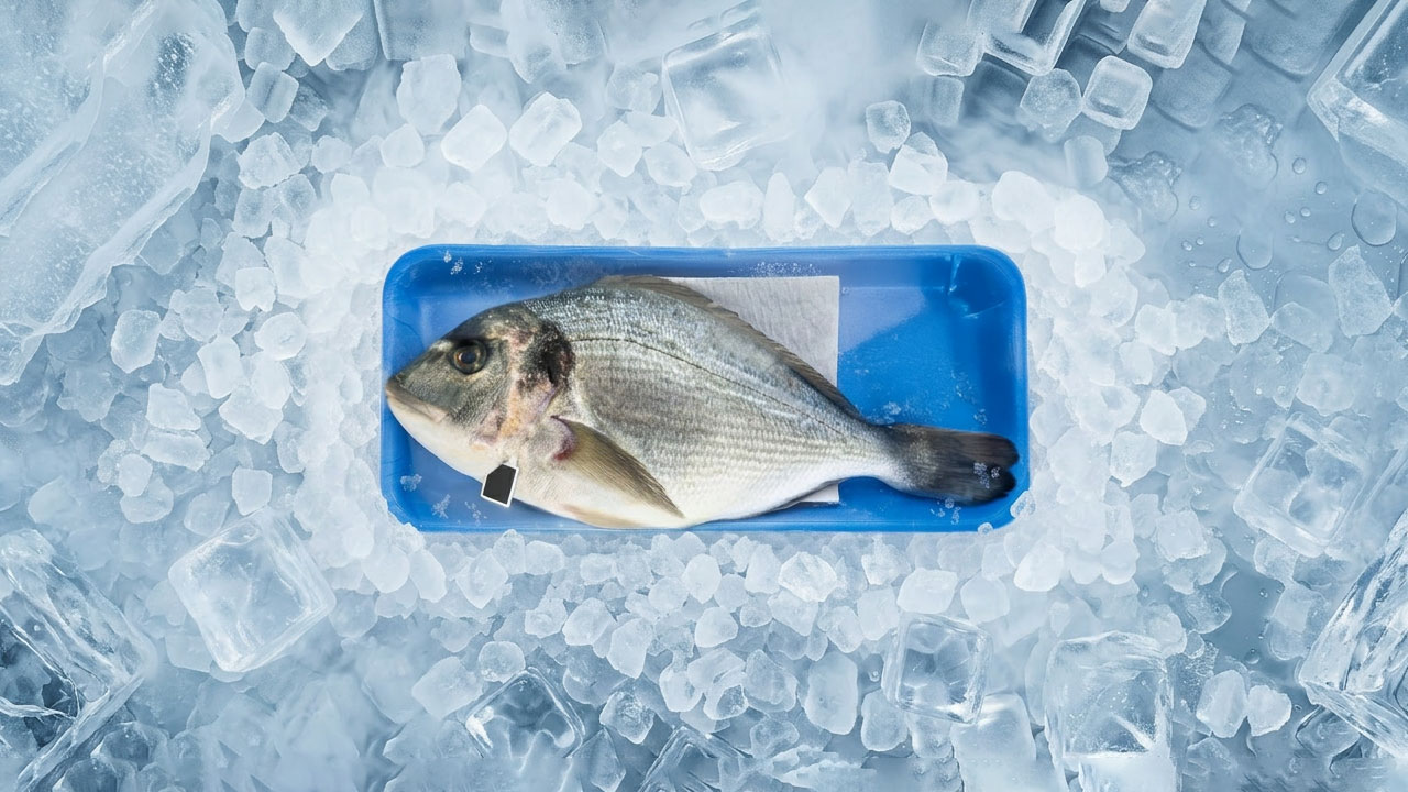 dorada en bandeja de supermercado
