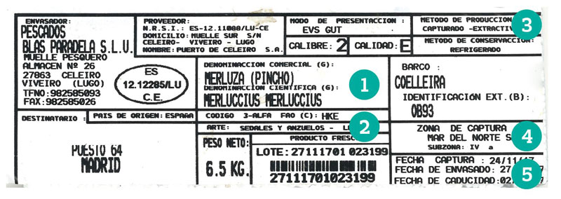 Etiqueta pescado