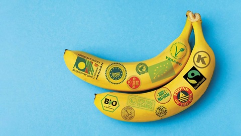 platano con sellos de calidad