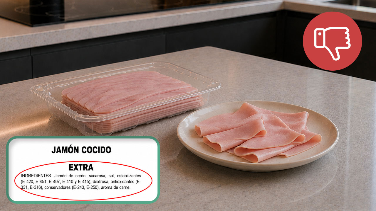 Jamón cocido poco saludable