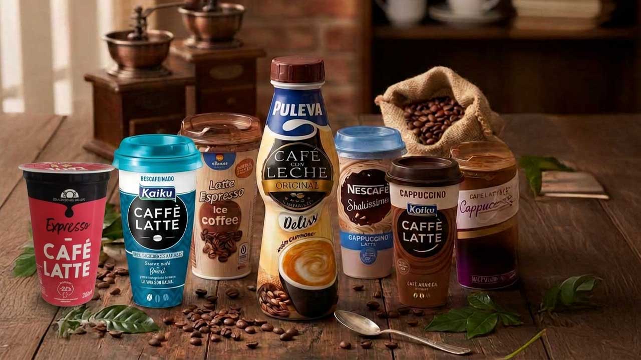 varios cafés listos para tomar de supermercado