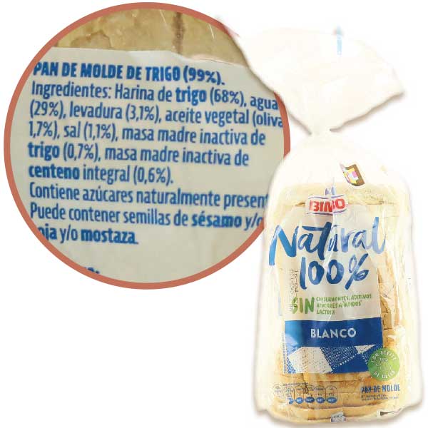 Pan Bimbo 100% natural