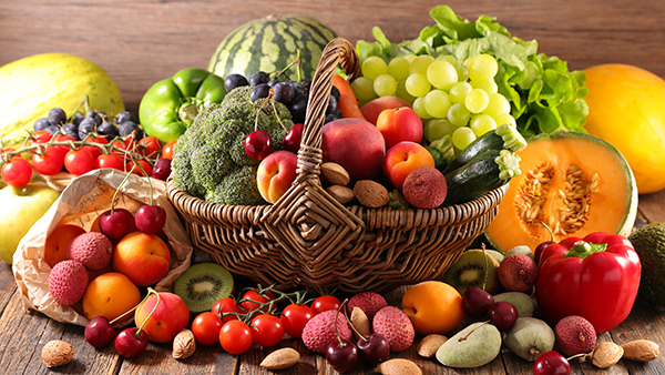 cesta de fruta y verdura