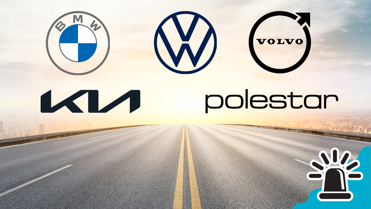 Alerta de seguridad de coches BWW, Kia, Polestar, Vokswagen y Volvo
