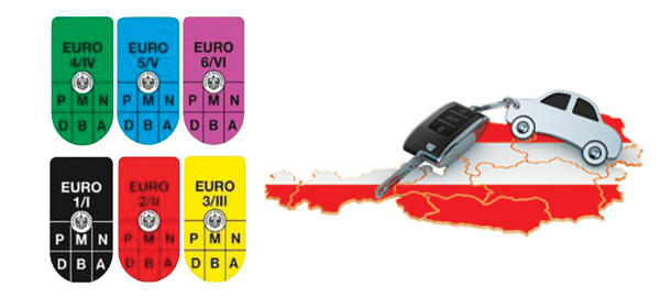 etiquetas coche austria