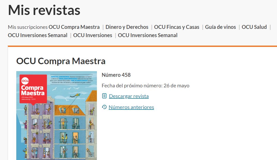 Tus Revistas En Tu Area Personal O En La App Ocu Digital