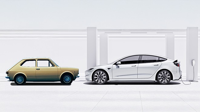 Coches: Seat 127 y Tesla 