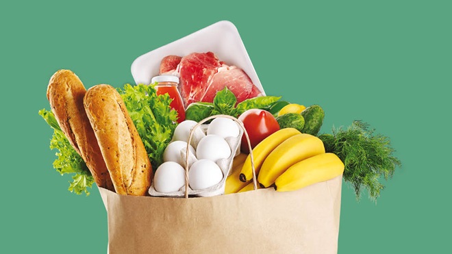 Bolsa con alimentos frescos - estudio precios supermercados 2025
