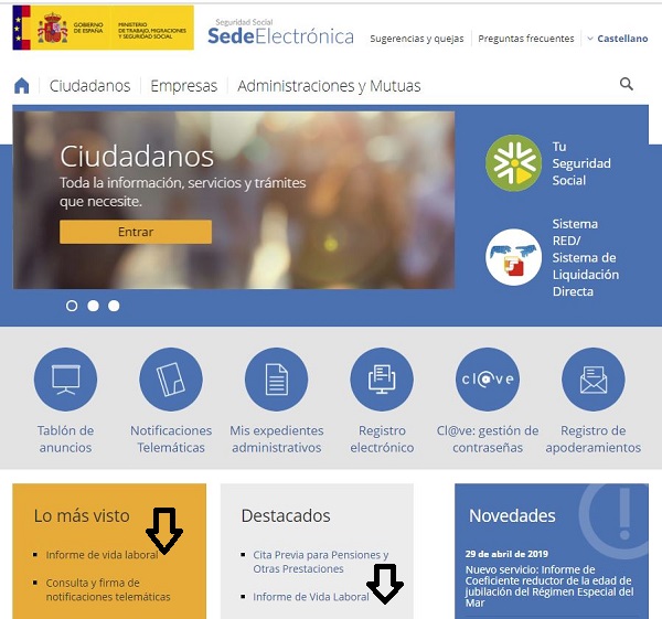 pedir la vida laboral en seguridad social