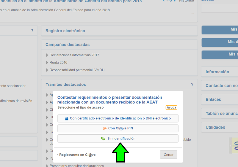 declaración paralela de Hacienda