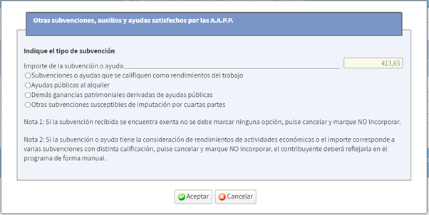 Cómo se declaran las subvenciones