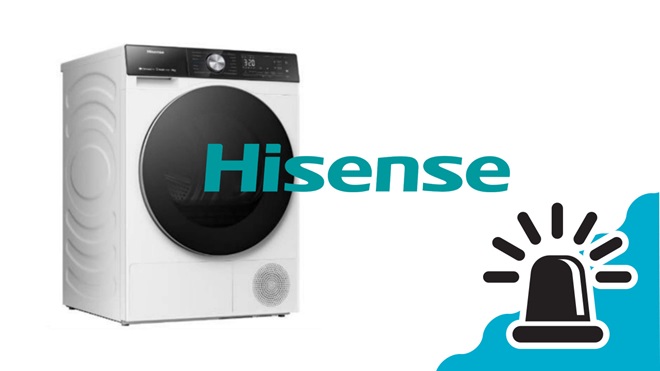 alerta seguridad secadora Hisense