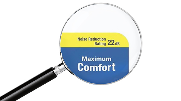 NRR Reducción del ruido indicado en el envase de los tapones de oído