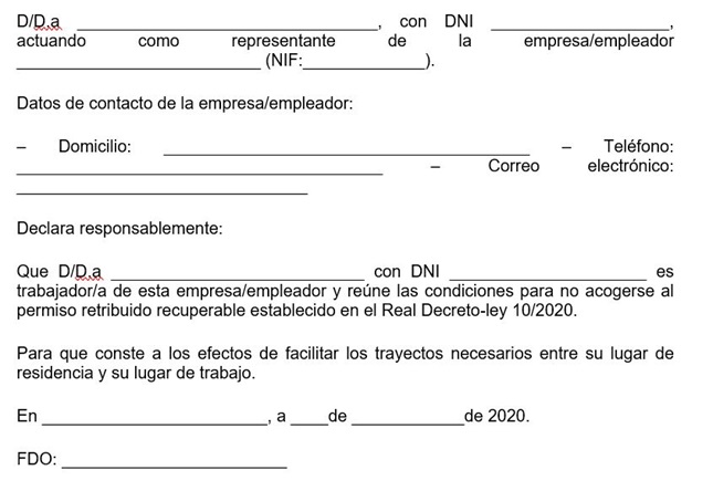 documento permiso