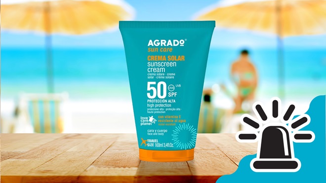 Retirados lotes de la crema solar Agrado SPF 50