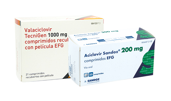 Comprimidos antivirales para tratar el herpes labial