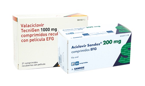 Comprimidos antivirales para tratar el herpes labial