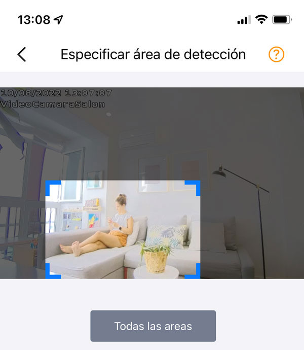 especificar área deteccion