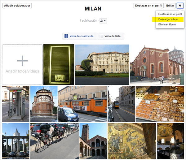 album facebook