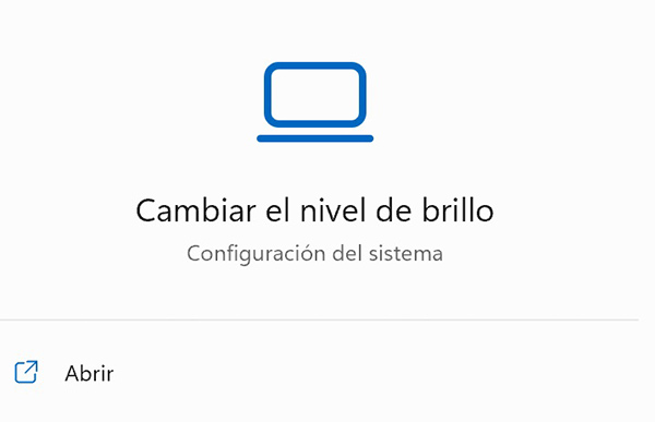 cambiar nivel de brillo