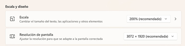 cambiar la resolución