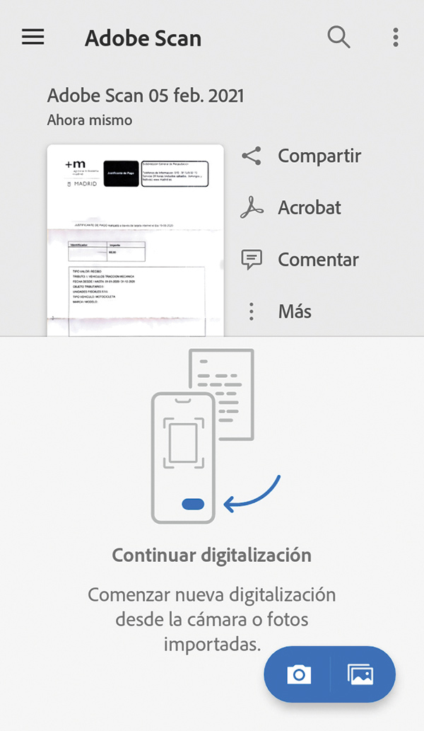 paso 3 escanerar documentos con el móvil