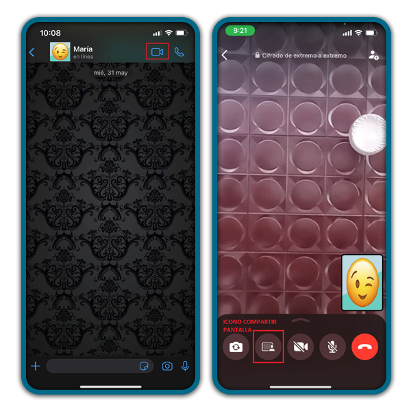 compartir pantalla paso 1