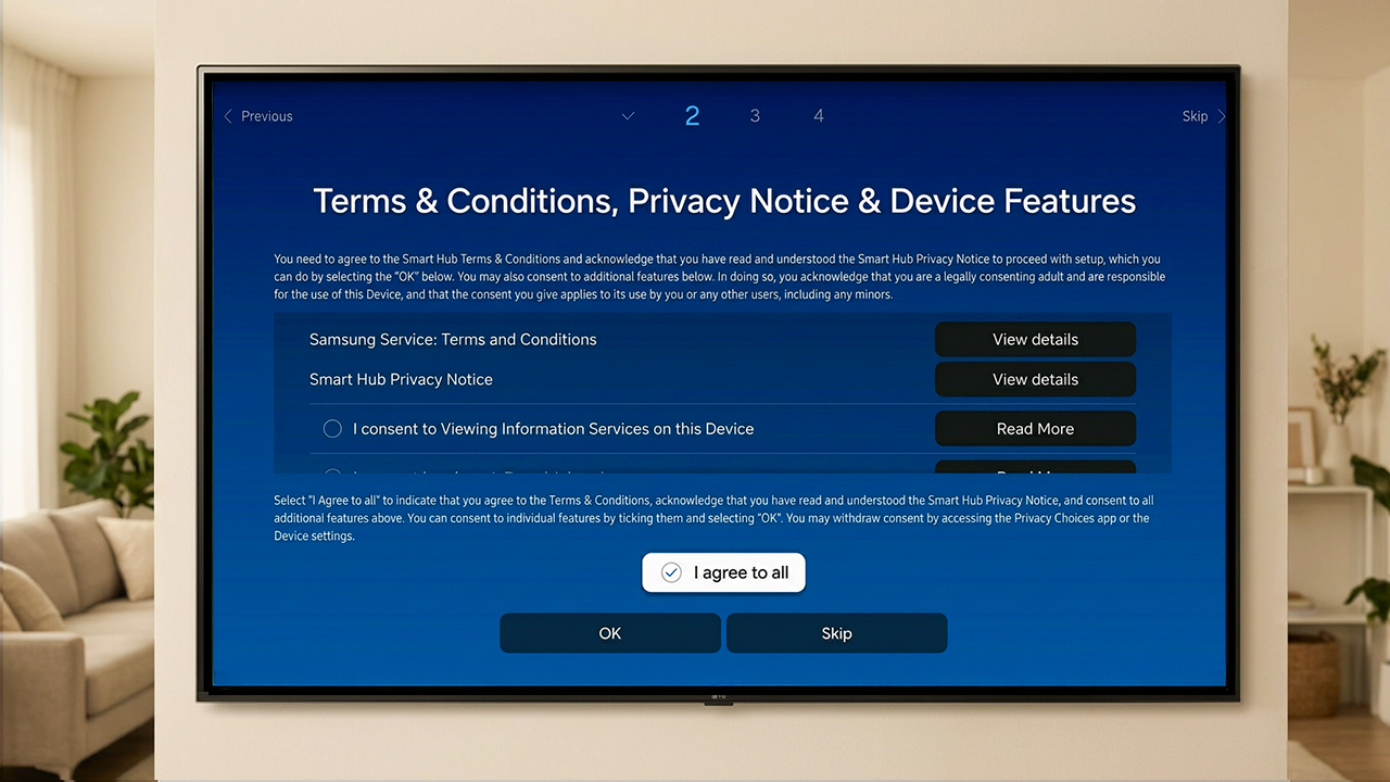 aceptar todo en Samsung