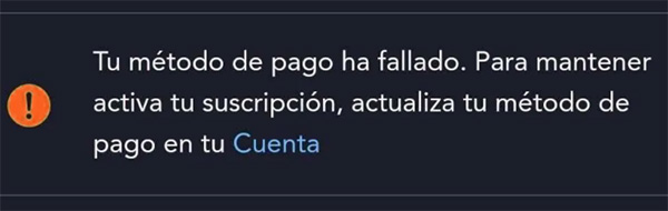 error pago disney +