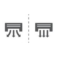 mando aire acondicionado simbolo oscilacion vertical