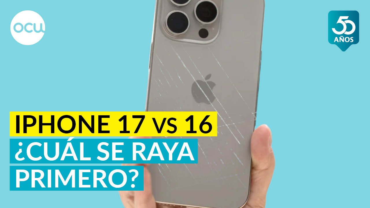 prueba de rallado iphone 17 vs 16