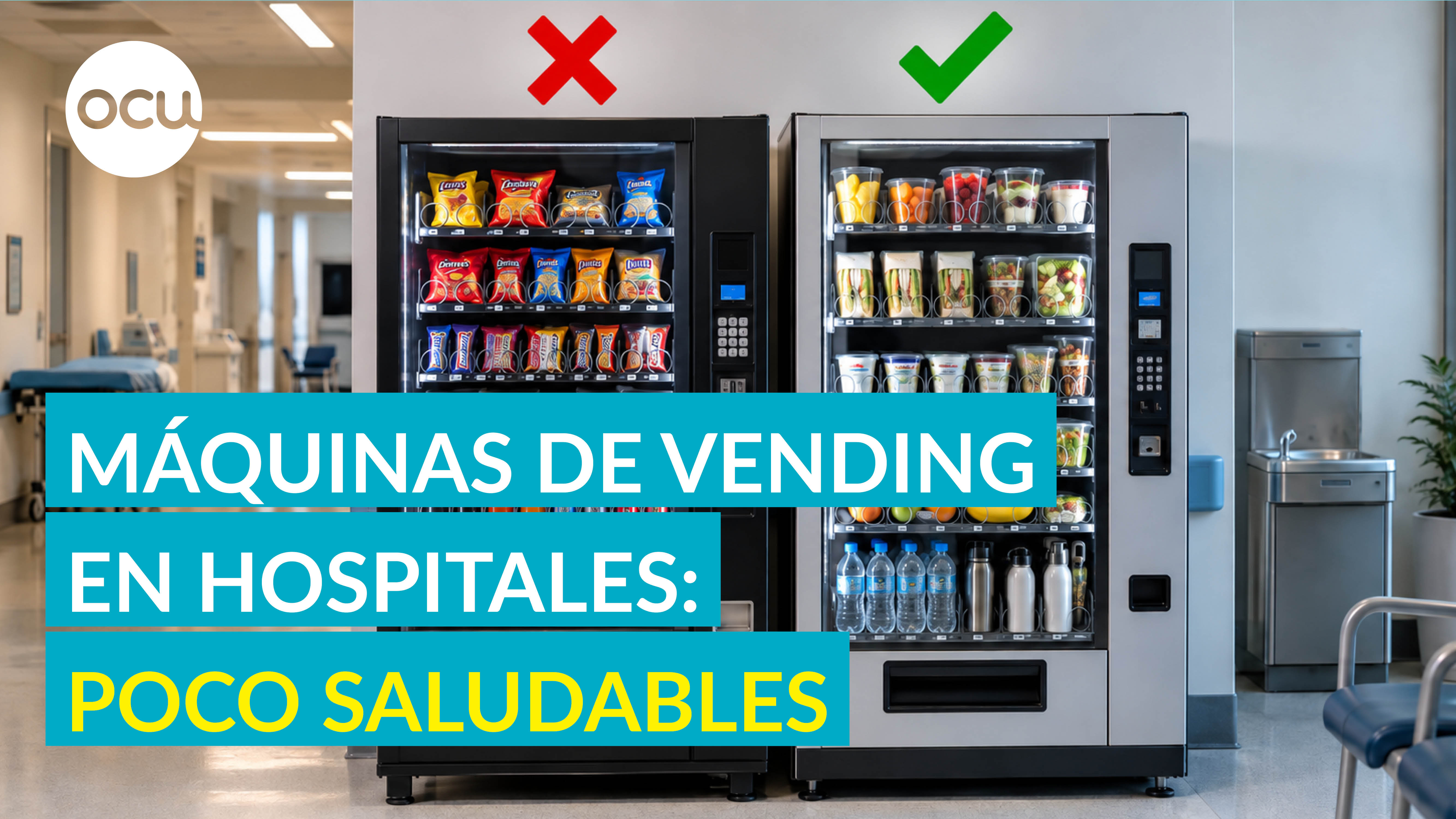Máquinas de vending en hospitales: demasiados productos poco saludables