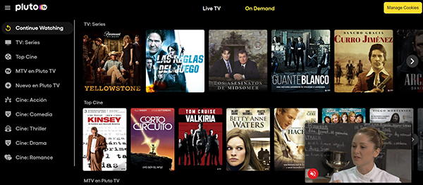 plataforma de streaming Pluto TV