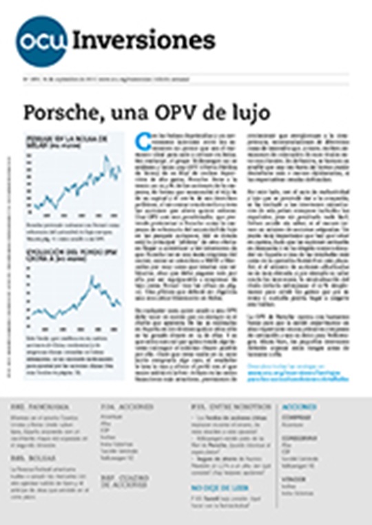 Portada de la revista semanal de OCU Inversiones nº 1.003.
