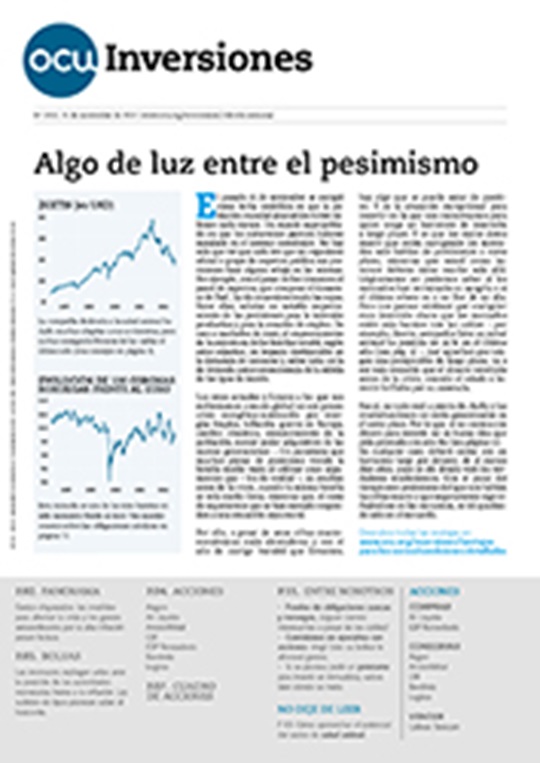 Portada de la revista semanal de OCU Inversiones nº 1.011.