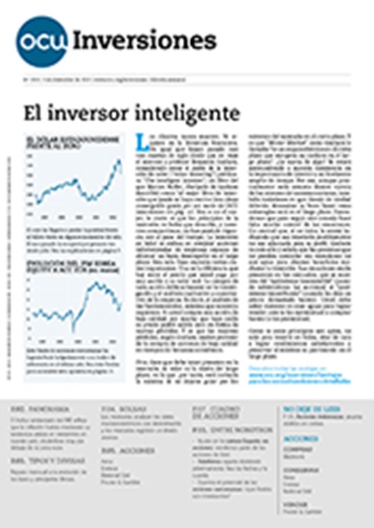 Portada de la revista semanal de OCU Inversiones nº 1.013.