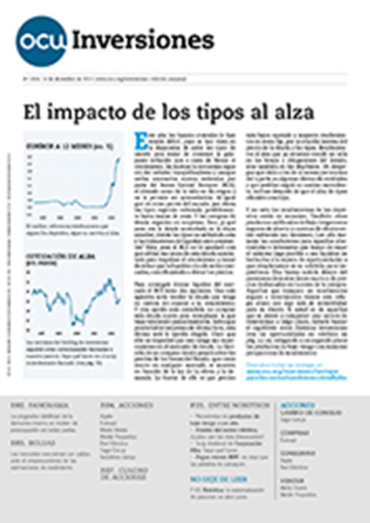 Portada de la revista semanal de OCU Inversiones nº 1.014.