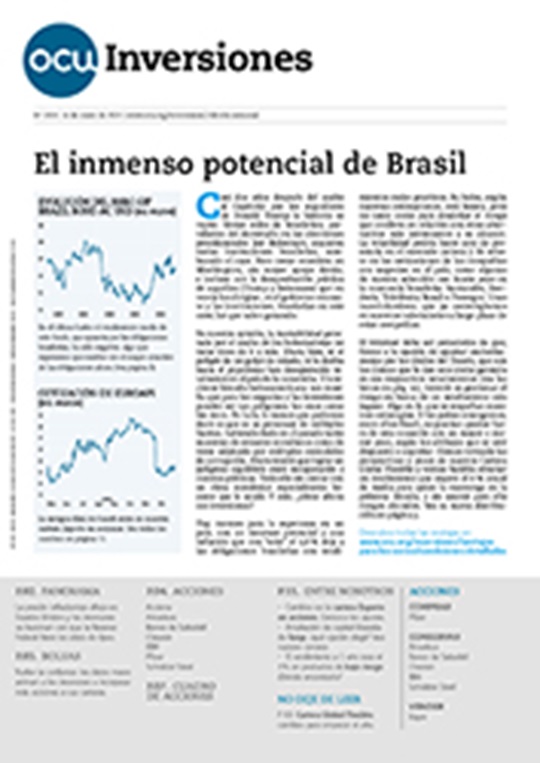 Portada de la revista semanal de OCU Inversiones nº 1.019.