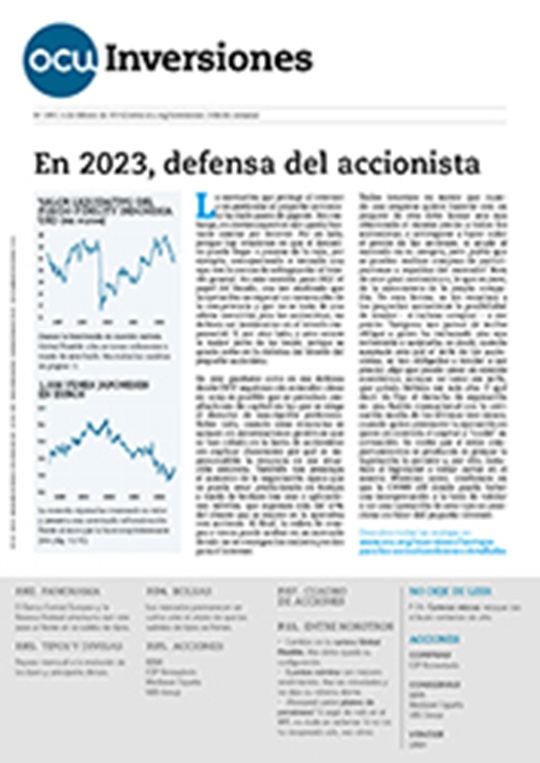 Portada de la revista semanal de OCU Inversiones nº 1.022.