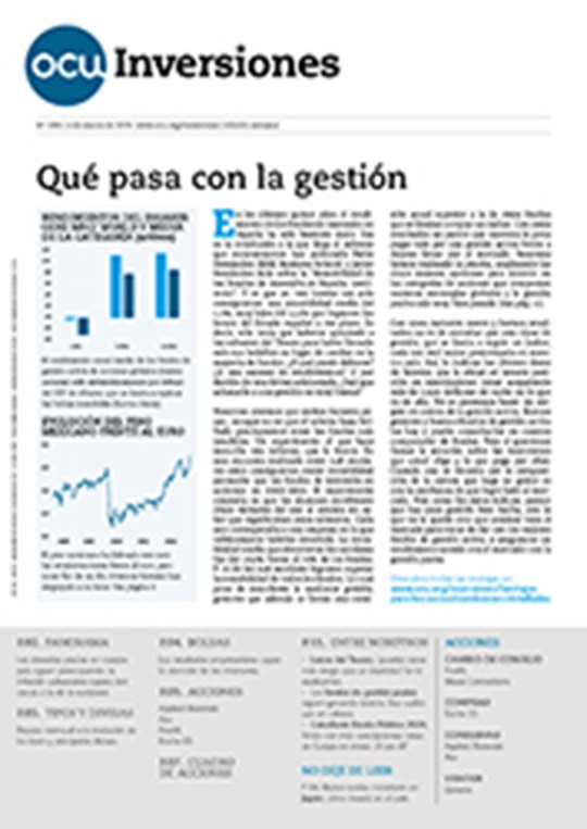 Portada de la revista semanal de OCU Inversiones nº 1.026.