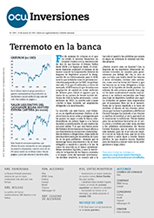 Portada de la revista semanal de OCU Inversiones nº 1.027.