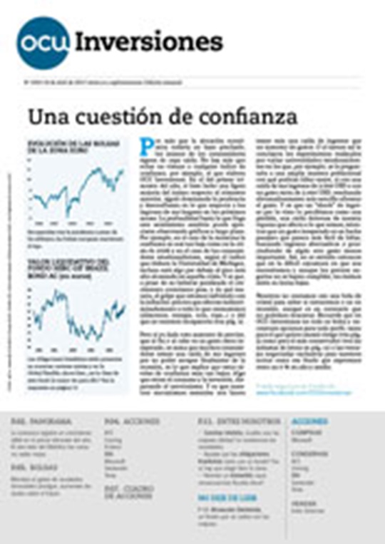 Portada de la revista semanal de OCU Inversiones nº 1034.