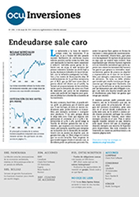 Portada de la revista semanal de OCU Inversiones nº 1.036.