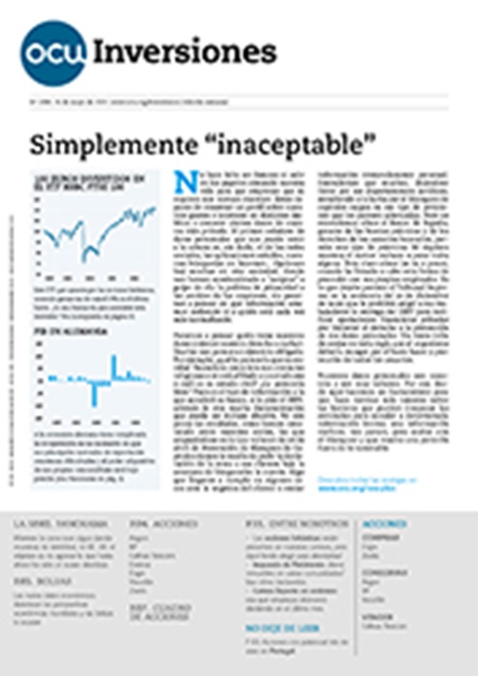 Portada de la revista semanal de OCU Inversiones nº 1038.