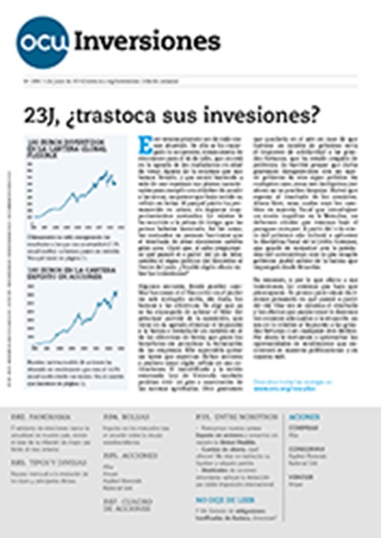 Portada de la revista semanal de OCU Inversiones nº 1.039.